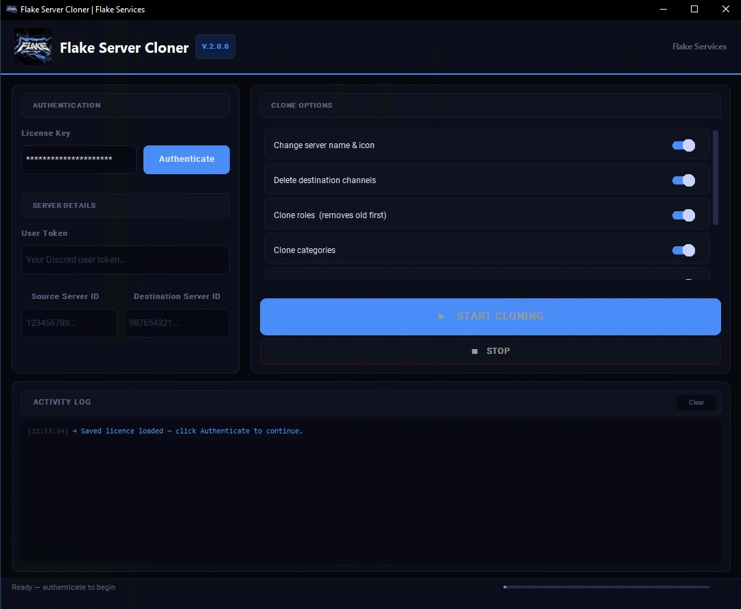Discord Cloning Tool