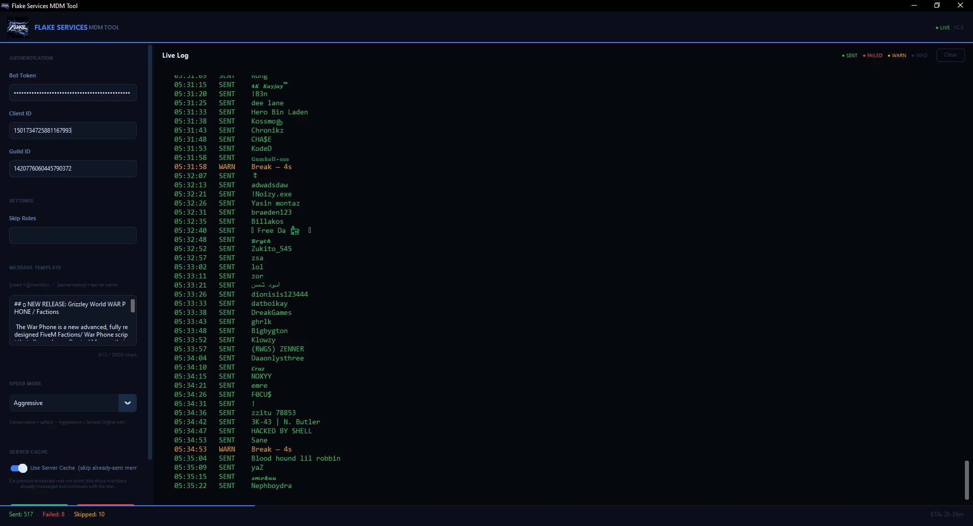 Discord Mass DM Tool